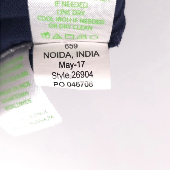 Lilly Pulitzer Joelle Off Shoulder True Navy Gold Gauze Mini Dress Fringe MEDIUM - Picture 14 of 16